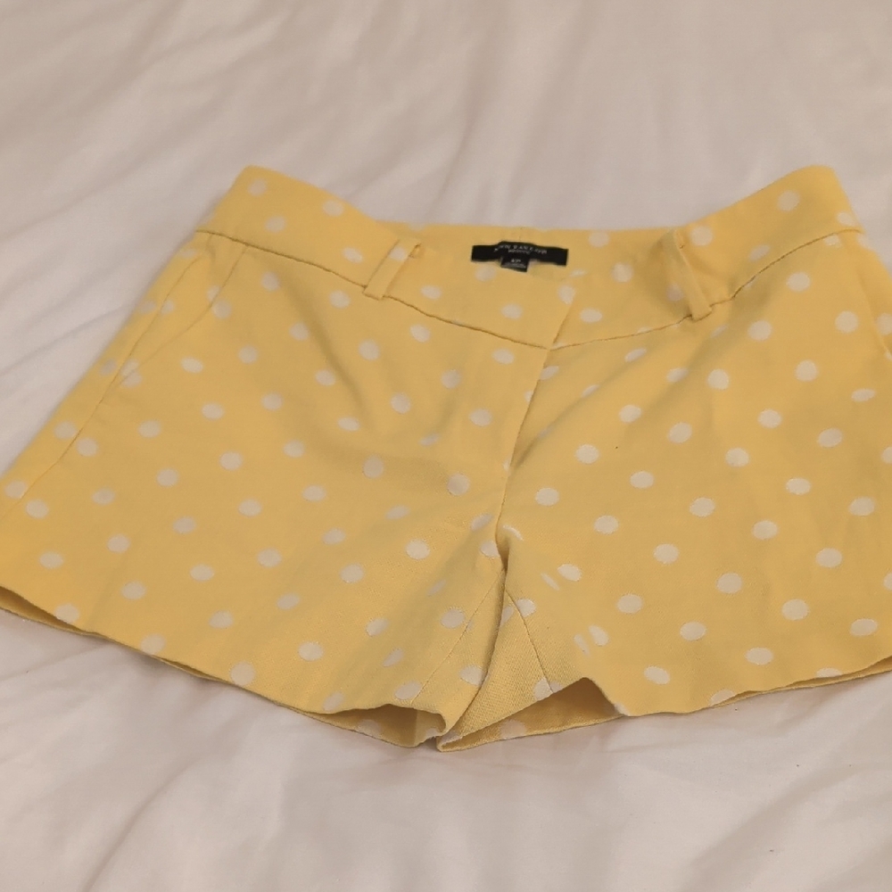 Ann Taylor Yellow Polka Dot Shorts